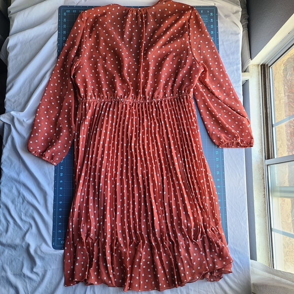 Polka Dot Wrap Dress Indigo Rose 2XL Vintage Feel Old Money Pretty Woman Vibe - Picture 4 of 7